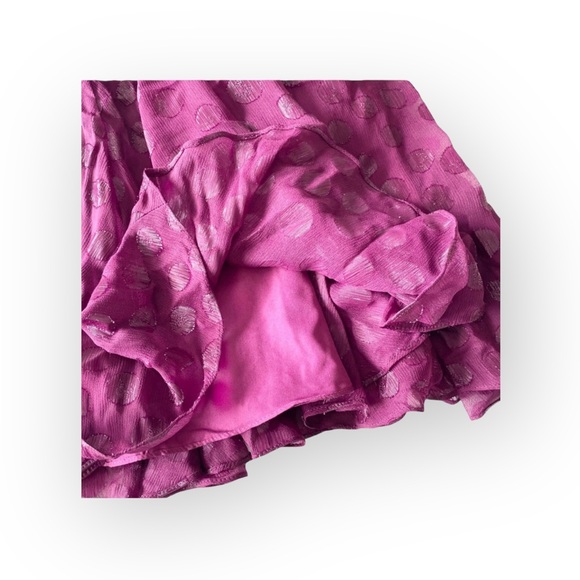 new Guess 𖦹 Chiffon Strapless Polka Dot Cocktail Dress 𖦹 Amethyst Purple 𖦹 4 - Picture 8 of 15